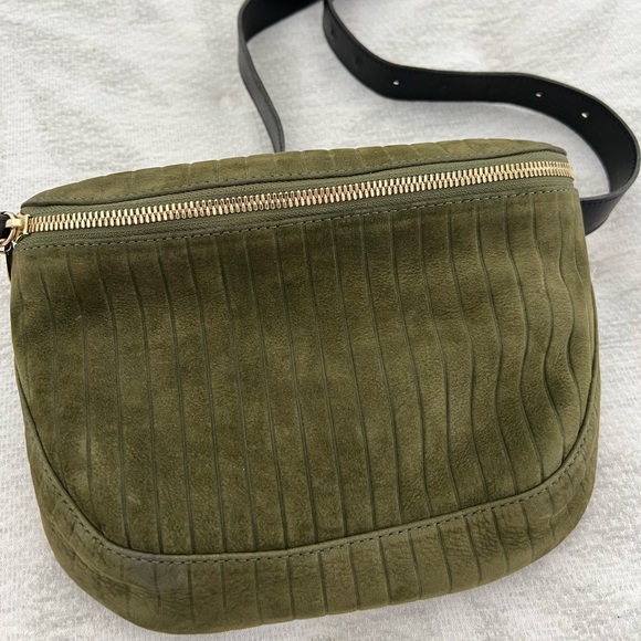 Clare V Handbags - Clare V Olive Green Suede Fanny Pack